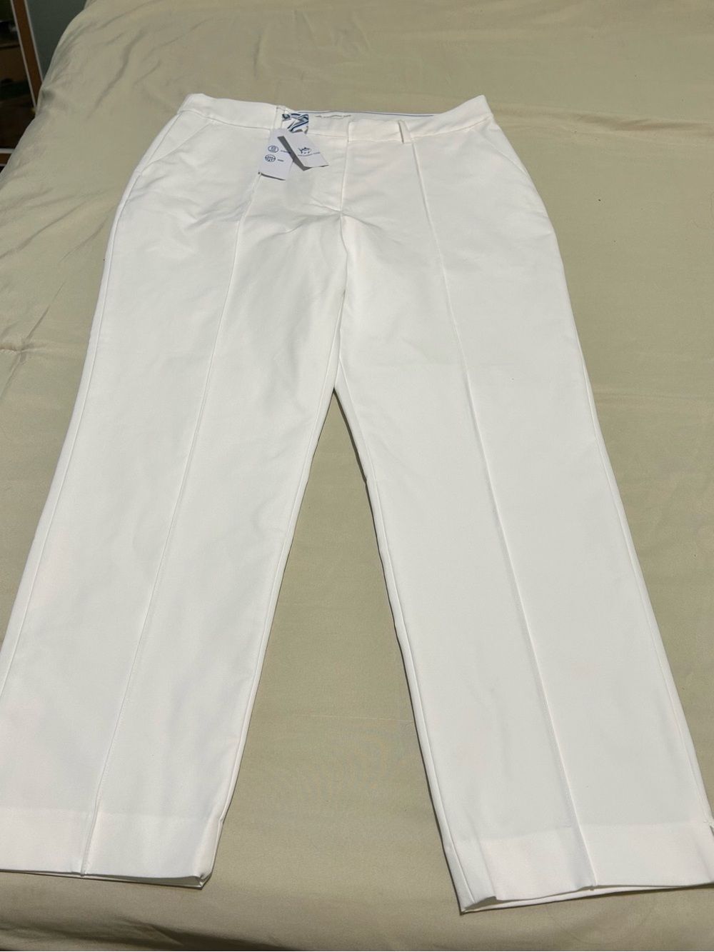 Southern Tide NWT Ladies White Nautical Coastal Premium Summer Pants Size 14.